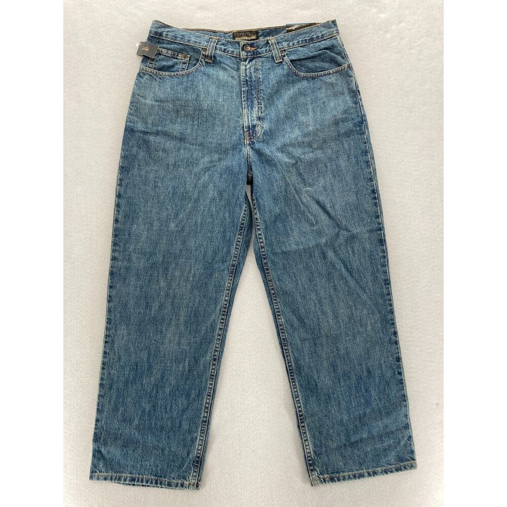 Vintage AXIST Jeans Mens 36x29 Baggy Relaxed Tapered Stone Wash Blue‎ Denim Y2K